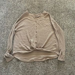 Beige Waffle-knit Sweater Shirt from kohl’s